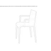 Polypropylene chair with armrests Vacareni