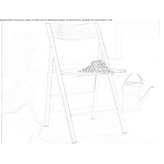 Folding chair with a frame made of lacquered or chrome-plated steel Kenner