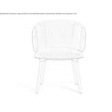 Fabric chair with armrests Trikala
