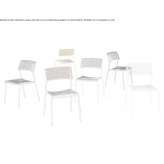 Chair made of metal and recycled polypropylene Notton