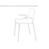 Polypropylene chair with armrests Marcala