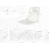 Powder-coated steel chair with armrests Compiano
