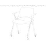 Folding plastic chair with armrests Beggs