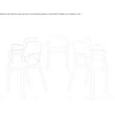 Technopolymer chair with armrests Silves