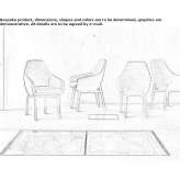 Chair upholstered in fabric with armrests Tallinn