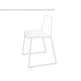 A chair based on a sleigh with an integrated cushion Marcala