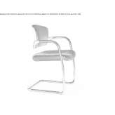 Chair upholstered with fabric on supports Plano