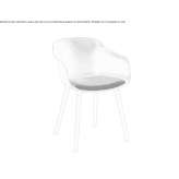 Technopolymer chair with integrated cushion Zaros