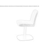 Swivel chair upholstered in fabric Heer