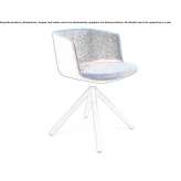 Swivel chair upholstered in fabric Korgun