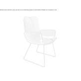 Upholstered chair based on a sleigh with armrests Salguero