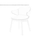 Leather chair with armrests and beech legs Owenton