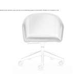 Fabric chair with armrests on wheels Jesewitz