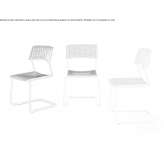 Cantilever chair in metal and recycled polypropylene Notton