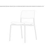 Fabric chair and steel base Schwelm