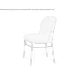 Chair upholstered with fabric Douvrin