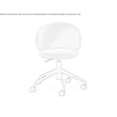 Fabric chair with height adjustment and wheels Chiva