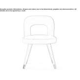 Fabric upholstered chair with open backrest Arbois