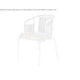 Steel and rope garden chair with armrests and cushion Esiroglu