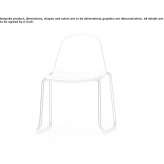 Polypropylene chair with a sleigh-shaped base, stackable Ipatovo