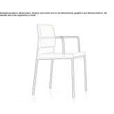 Chair upholstered in fabric with armrests Bucsoaia