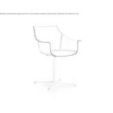 Swivel chair in tanned leather with a 4-star base Somonauk
