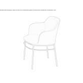 Fabric chair with armrests Douvrin