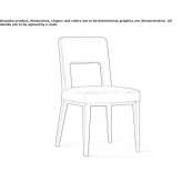 Leather chair with open backrest, upholstered Bustares