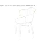 Polypropylene chair with armrests Fritch