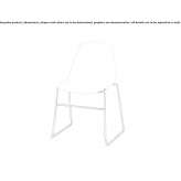 Polypropylene chair with a sleigh-shaped base, stackable Tufillo