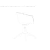Leather swivel chair with 5-star base with armrests Ulstrup