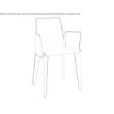 Tanned leather chair with armrests Riegel