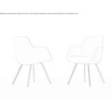 Chair upholstered in fabric with armrests Nuino