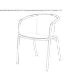 Polypropylene chair with stackable armrests Radcha