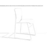 A tanned leather chair with a sleigh base Dehrn