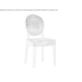 Solid wood and fabric chair with integrated cushion Sesori
