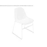 Upholstered chair with a sled base that can be stacked Tatui