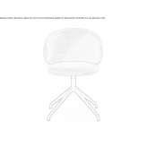 Swivel fabric chair with 4-star base Chiva