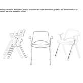 Folding chair with stackable armrests Beggs