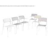 Armchair made of metal and recycled polypropylene Notton