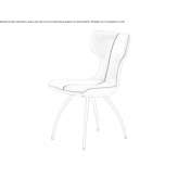 Chair upholstered with fabric Bucium