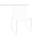 Technopolymer chair with sled base Vihanti