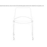 Folding plastic chair on wheels Beggs