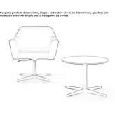 Leather chair with height adjustment and 4-star base Gara