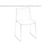 Technopolymer chair with a sled-shaped base Vihanti