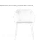 Technopolymer chair on a sled base with armrests Zaros