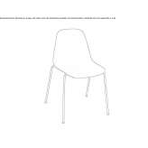 Stackable polypropylene chair Tatui