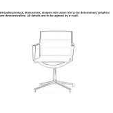 Reception chair with 4-star base Crandall