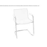 Upholstered chair on supports with armrests Vihanti