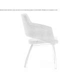 Chair upholstered in fabric with armrests Guixe